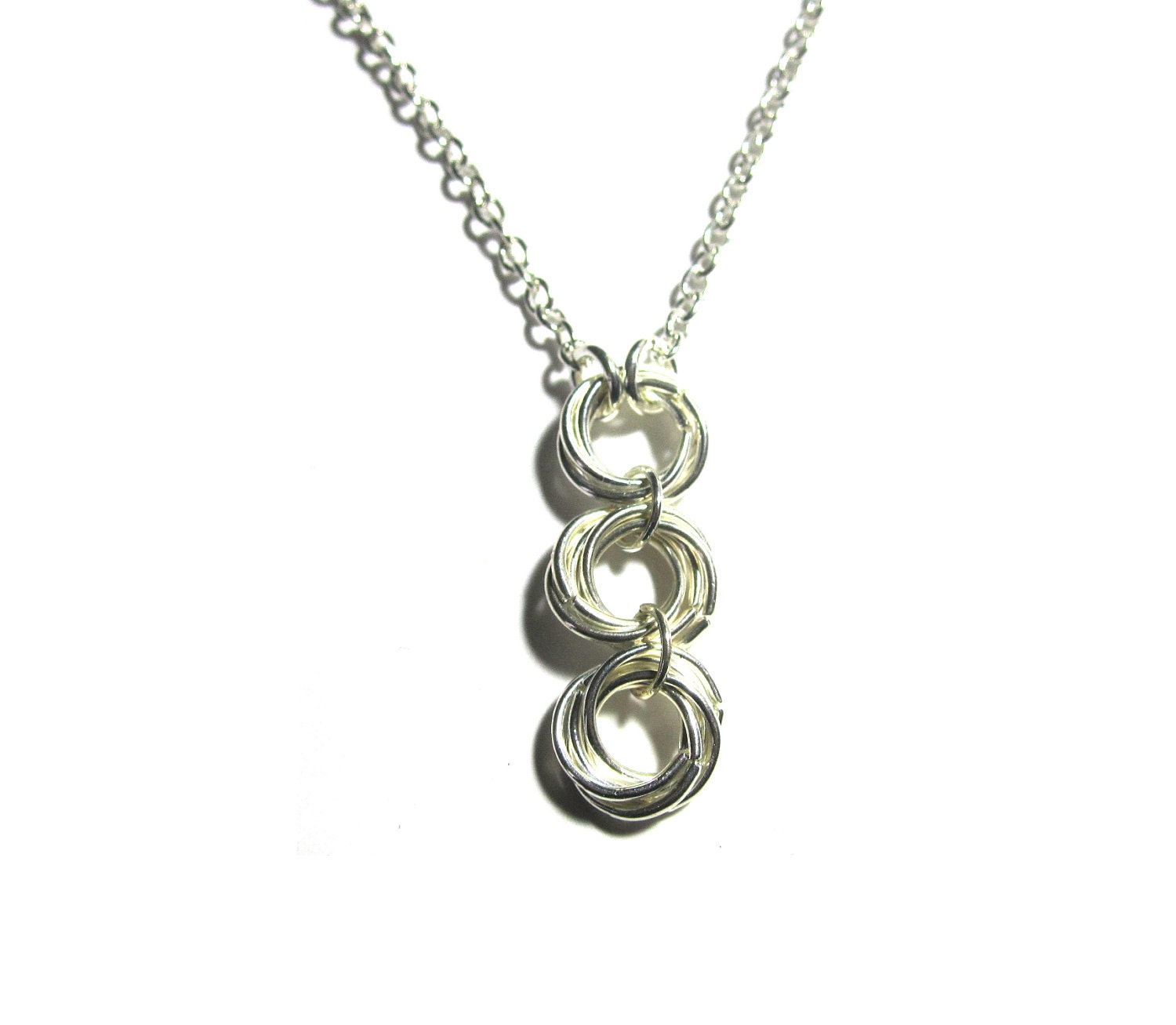 Captured Triple Infinity Love Knot / Flower Pendant