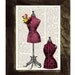 Upcycled book Victorian dress form collage Vintage Book Print Dictionary Page Print-Dress form collage Print on Vintage Dictionary Book art