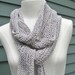Cotton Skinny Scarf Silver Grey