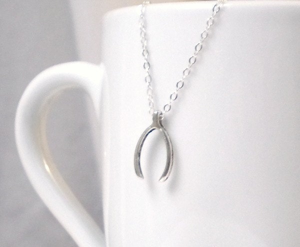Sterling Silver Wishbone Necklace