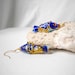 ON SALE-Fish Earrings Cloisonne Navy Blue Koi Enamel
