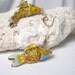 ON SALE-Cloisonne Fish Earrings Gold/Red Koi Fish