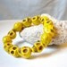 Mens Skull Bracelet Yellow Stretch Bracelet