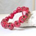 Mens Skull Bracelet Red Stretch Bracelet