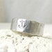 Anchor Ring- Silver Hammered Band Ring