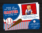 Baseball Little Slugger Birthday Invitation Digital File YOU-PRINT Il_170x135