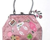 Couture Vintage Jet Set inspired Handbag Made In USA- Vegas Baby Pink - RevampProductions