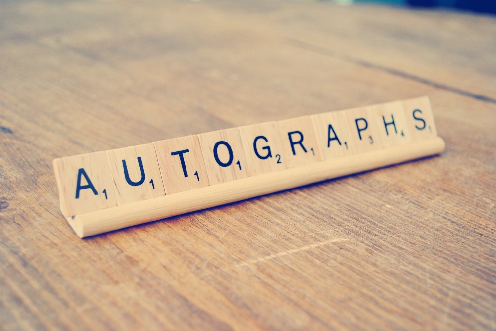 Autographs // Guestbook Table Decor // Scrabble Sign // Wedding Guestbook Sign // Guest Sign In Table