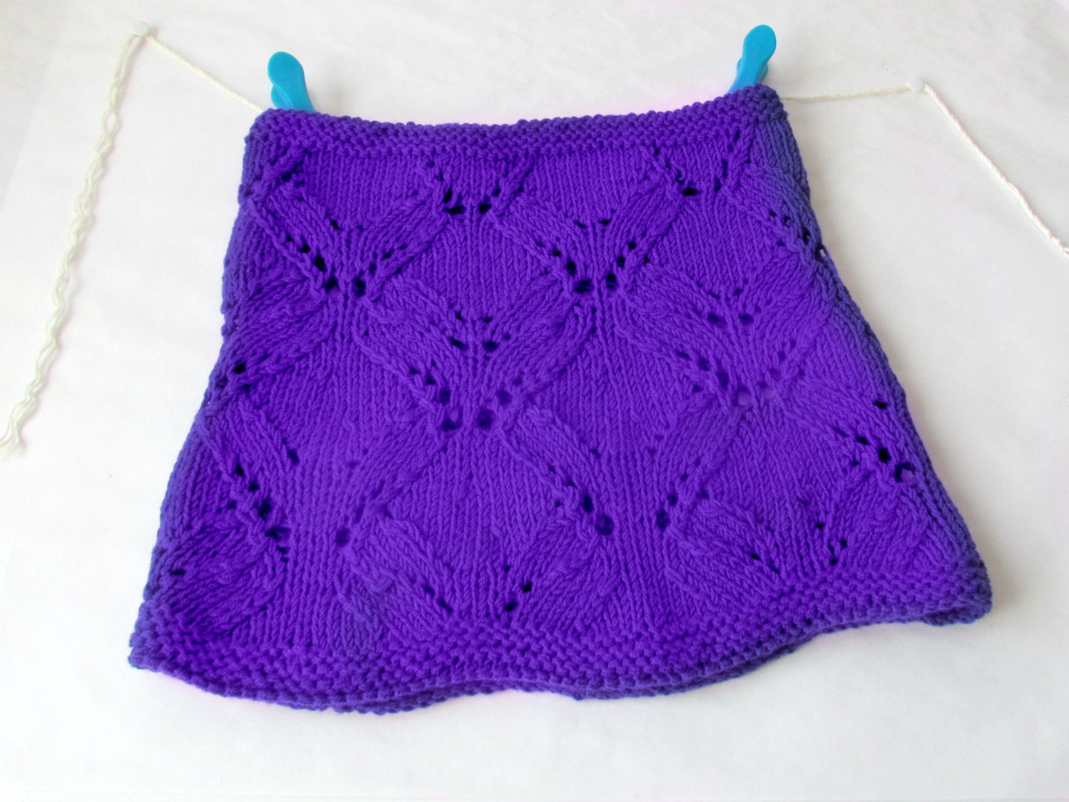 Men Scarf cowl Purple -  Knitted scarves - Block color tube scarf - unisex woman