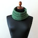Chunky Cowl Scarf in emerald green / Ribbed fashion / Unisex Merino wool handmade / man woman - Coupon "SPECIAL" - 15% OFF
