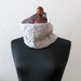 Grey Lace Cowl / knitted scarf for a romantic woman / Light grey / mother day gift alpaca handmade theyarnkitchen
