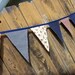 Patriotic Banner/ Red, White and Blue Bunting/ 4th of July Banner/ Photo Prop in Vintage Colors