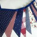 Patriotic Banner/ Red, White and Blue Bunting/ 4th of July Banner/ Photo Prop in Vintage Colors