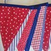 Patriotic Banner/ Red, White and Blue Bunting/ 4th of July Banner/ Photo Prop in Vintage Colors