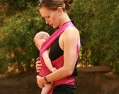 PETITE Beachfront Baby Wrap Carrier- water babywearing at the beach, pool, water park or in the shower- PASSIONBERRY