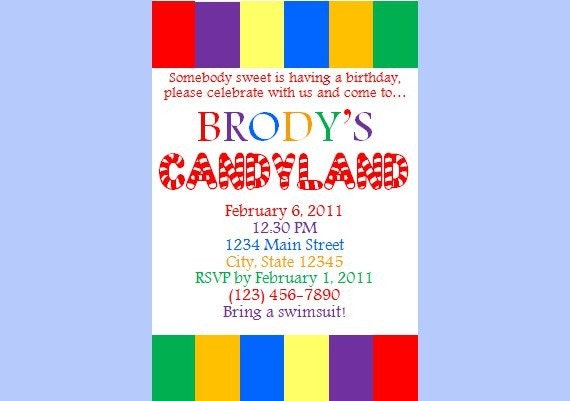 Candyland Birthday - Printable Invitation Il_170x135