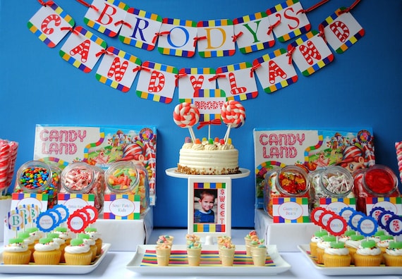 Candyland Birthday - Printable Personalized Banner Il_570xn