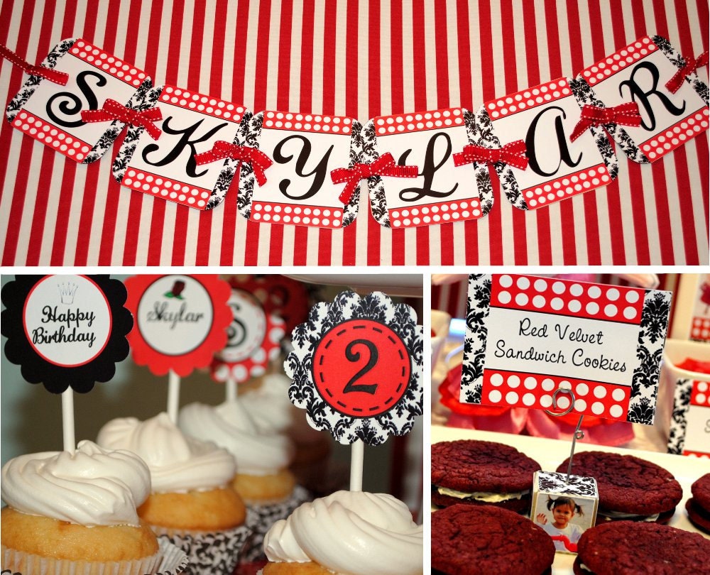 Red and Black Party - Printable Full Collection Il_570xn