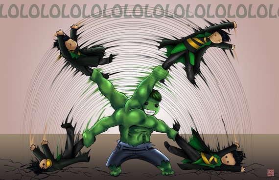 11x17" Hulk and Loki LOL