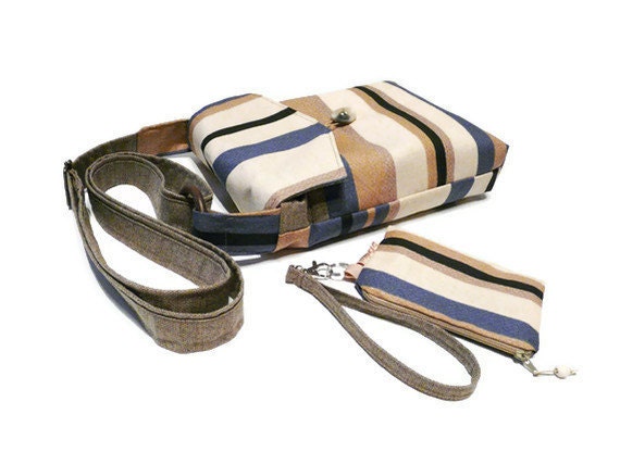 Cross Body bag Striped Small bag and Purse Wallet Pouch Clutch