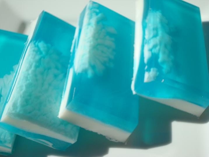 Ocean Soap, White and Blue Soap, Homemade Soap, Bar Soap