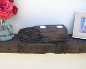 Rustic Oak Wood Tea Light Candle Holder made with lumber from an 1860/70's Gold Mining Camp