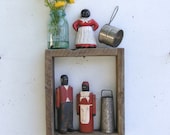Rustic Wood Shadow Box Shelf made with lumber from an 1860/70's Gold Mine Camp in the Eastern Sierra Nevada Mountains