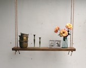 Rustic Hanging Oak Accent Shelf made with lumber from an 1860/70's Gold Mine Camp in the Eastern Sierra Nevada Mountains
