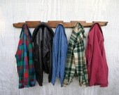 Modern Rustic Wood Coat Rack Shelf - lumber from an 1860/70's Gold Mine Camp in the Eastern Sierra Nevada Mountains