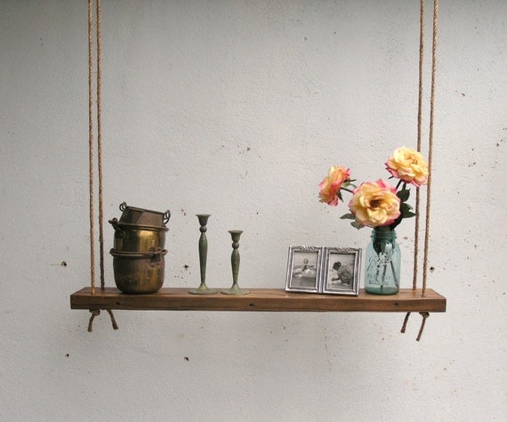 Rustic Hanging Oak Accent Shelf made with lumber from an 1860/70's Gold Mine Camp in the Eastern Sierra Nevada Mountains