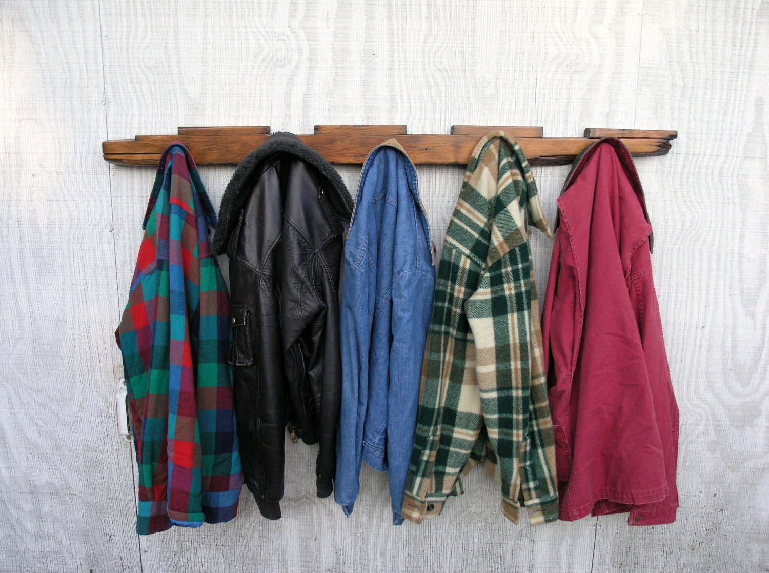 Modern Rustic Wood Coat Rack Shelf - lumber from an 1860/70's Gold Mine Camp in the Eastern Sierra Nevada Mountains
