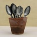 Old tin ice cream spoons