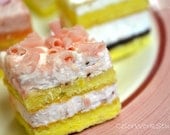 Cake Photo Kitchen Food Photography home decor fine art photo shabby cottage chic pink petits fours