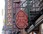New York City Photography Sale Little Italy NYC cafe coffee espresso gelato food dining street scene restaurants boho