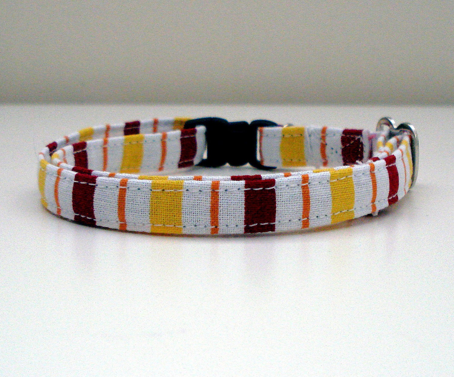 Fall Stripes - Eco Cat Collar (8"-14")