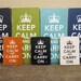 Keep Calm and Carry On Sign-Solid Wood- Distressed-Pick Your Own Colors - Large