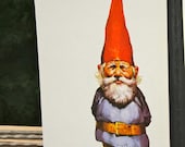 Classic Vintage Gnome art on a composition notebook