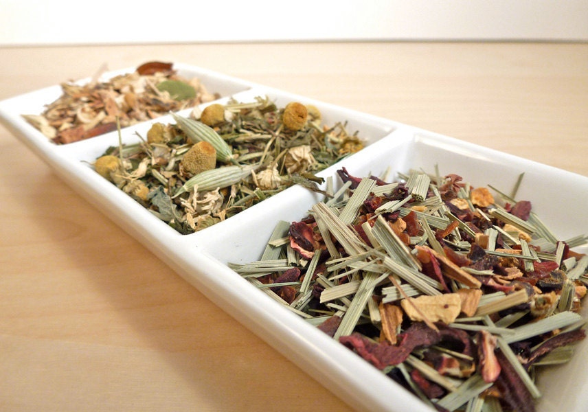 Herbal Tea Sampler, 3 Organic Loose Leaf Teas for Students and the Overworked