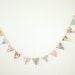 Mini Bunting, Garland, Photo Prop, Floral, Roses, Stripes, Polka Dots - 1.5 yards (Made to Order)