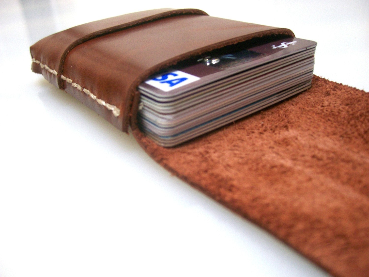 Men's Wallet Leather Wallet Leather Card Holder - Saddle Brown Wallet For Men - Free Monogramming