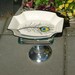 Peacock feather serving dish