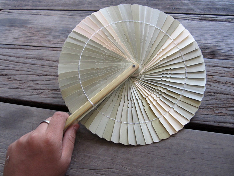 Woven Nature Color Fan Unique Style can be folded