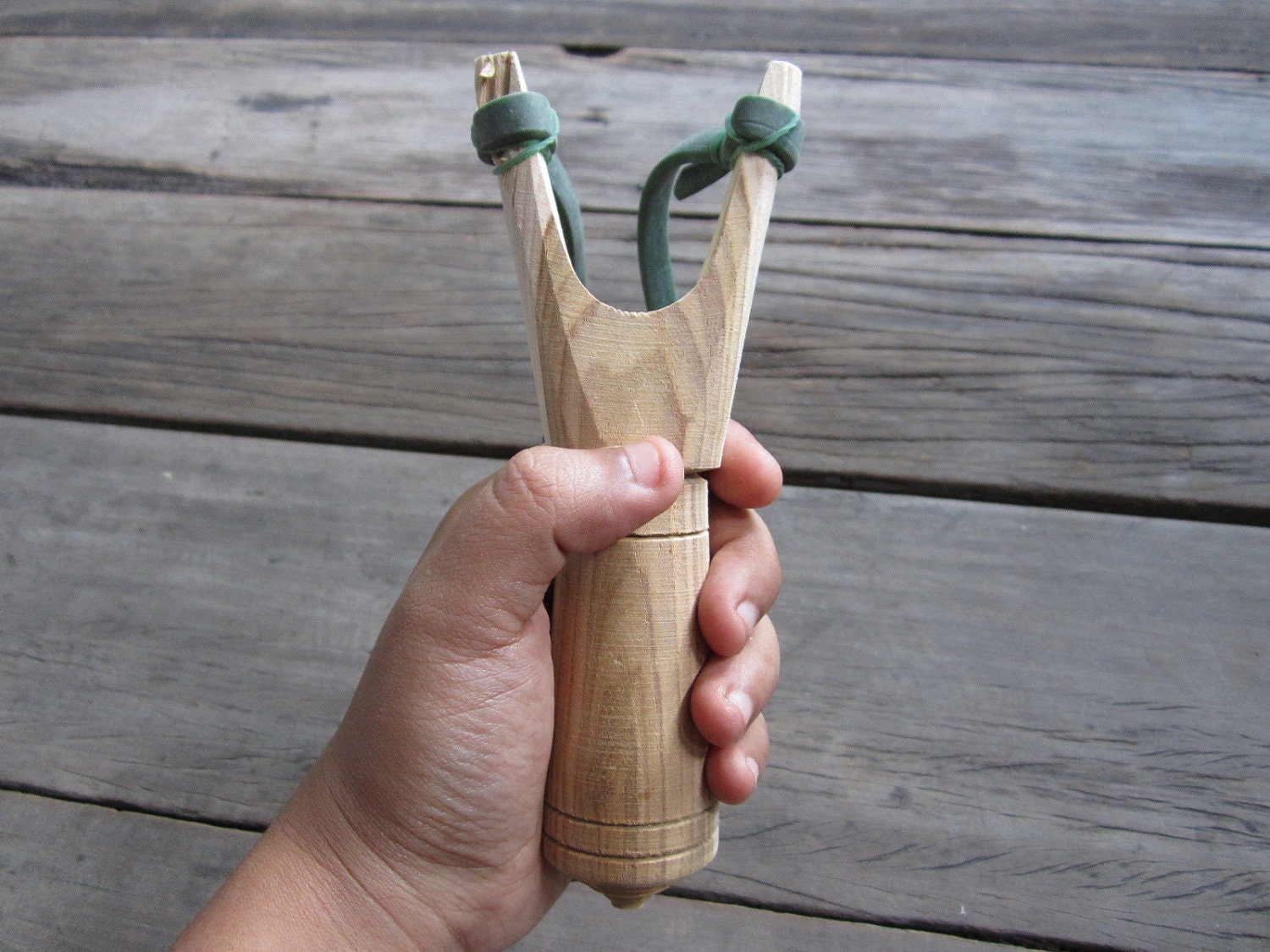 Set of 3 Wooden Slingshots Catapult Hand Made Classic Style