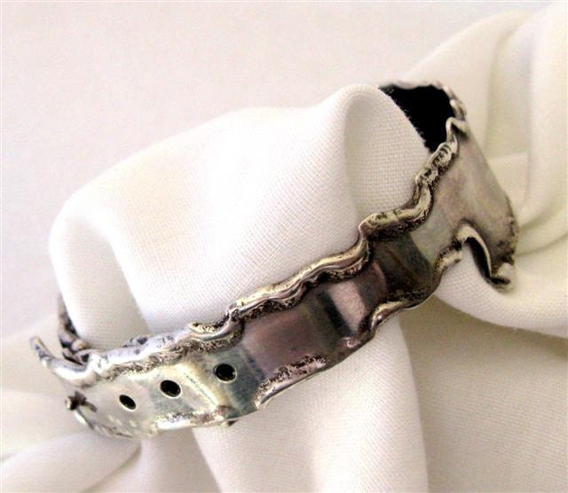 Special Sterling Silver Belt Bracelet with A Twist