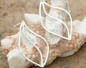 Handmade Sterling Silver Leaf Earrings