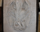 19th c.Framed Plaster Relief, Liturgical Art of The Mother Pelican , Cast by P. P. Caproni, 1862  to 1928, Boston