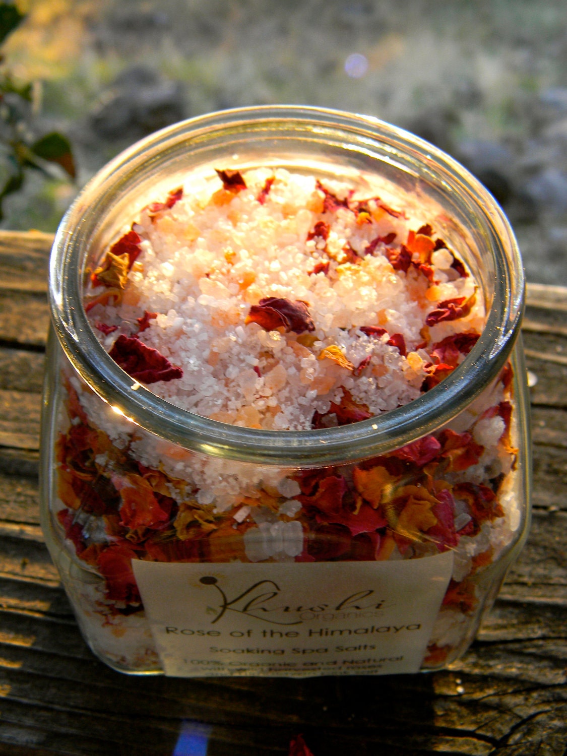 Rose of the Himalaya-Organic Soaking Spa Salts-with Organic Roses and Himalayan Pink Salt