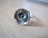 Silver flower ring made to order,handmade, simple, elegant. Great Christmas gift idea for her