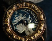 Vintage Watch. Leather Band ///////// Handcraft Watch ///////// French blue