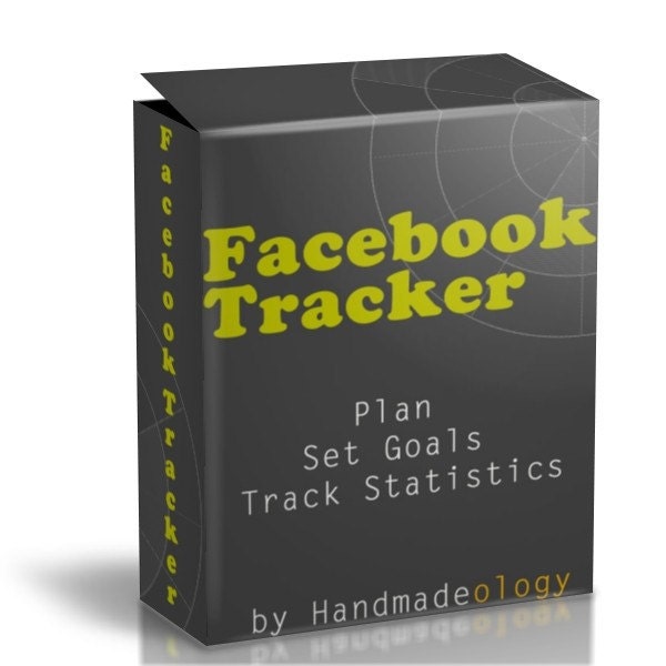 Facebook Tracker - Spreadsheet - Track your progress - Plan- Goals - Statistics
